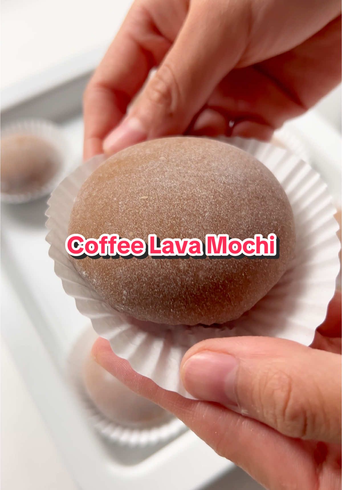 Coffee lava mochi. Recipe linked in my bio. #mochi #softmochi #coffeemochi #dessert #Recipe #viraltiktok #viralvideo #fyp 