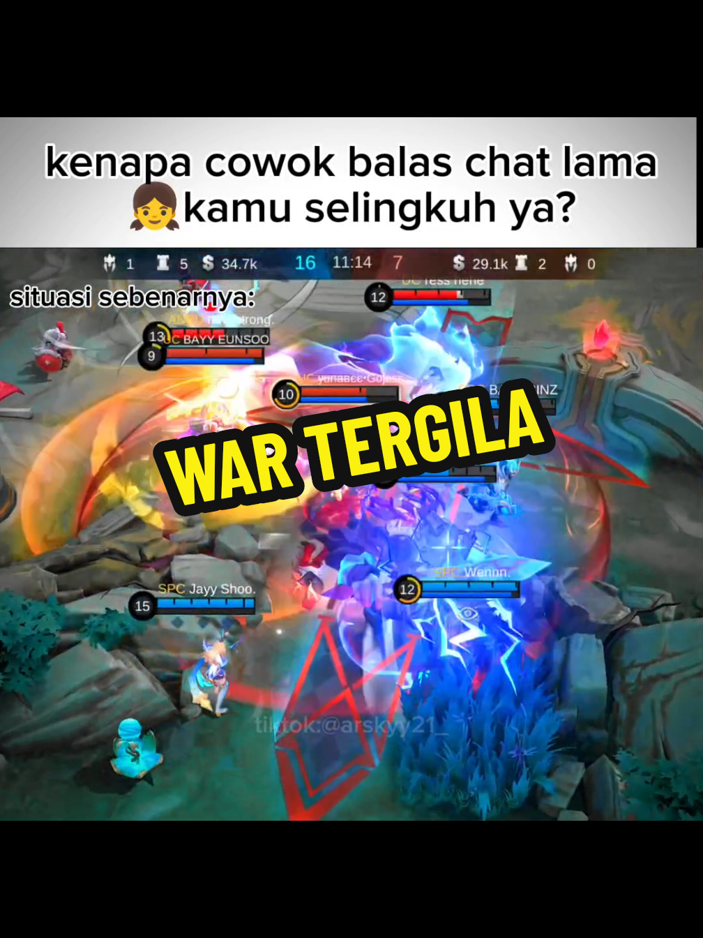 maaf tuan putri, ini soal harga diri👿 #arskyy #warmlbb #warmlbbpalinggila #wartergilamlbb  #MLBBGoldenMonth  #MobileLegendsBangBang 