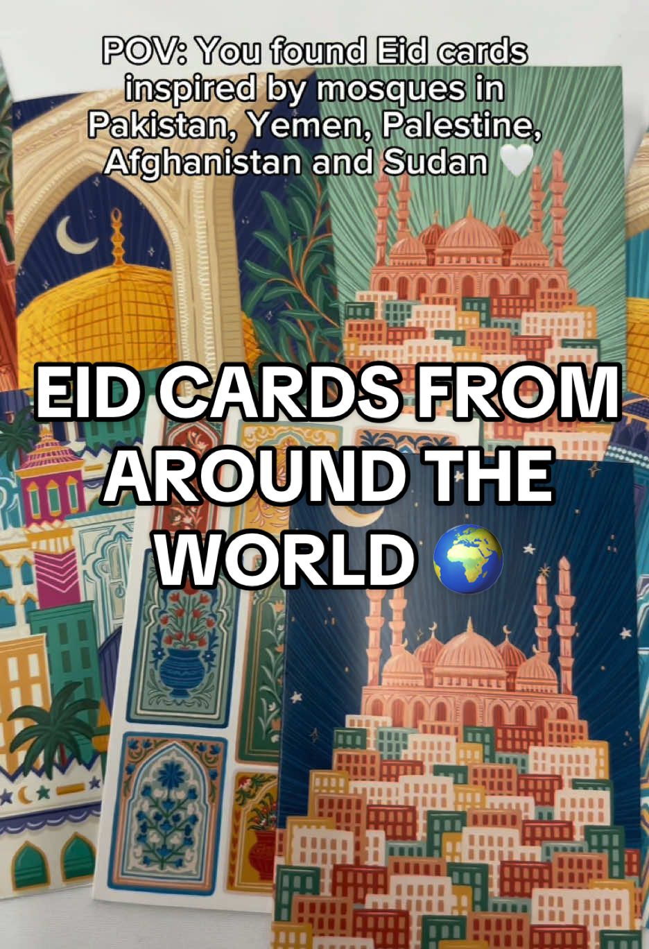“Bringing the beauty of Islamic architecture to your Eid greetings! 🕌✨ Our #EidPartyEidCards are a must-have this season! Which design speaks to you the most? 💌🌙  #EidVibes #RamadanReady #Eid1025 