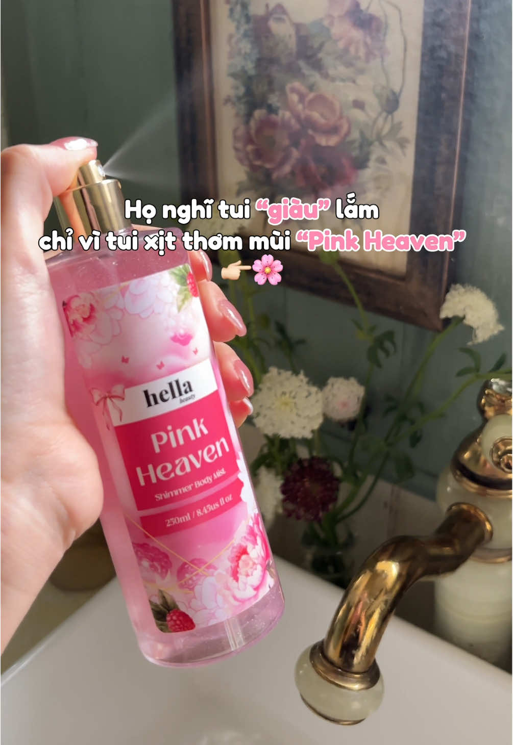 Đây mới chính là mùi thơm mang vibe trân anh thế phiệt 😱🍓🌸😚 #hellabeauty #bodymist 