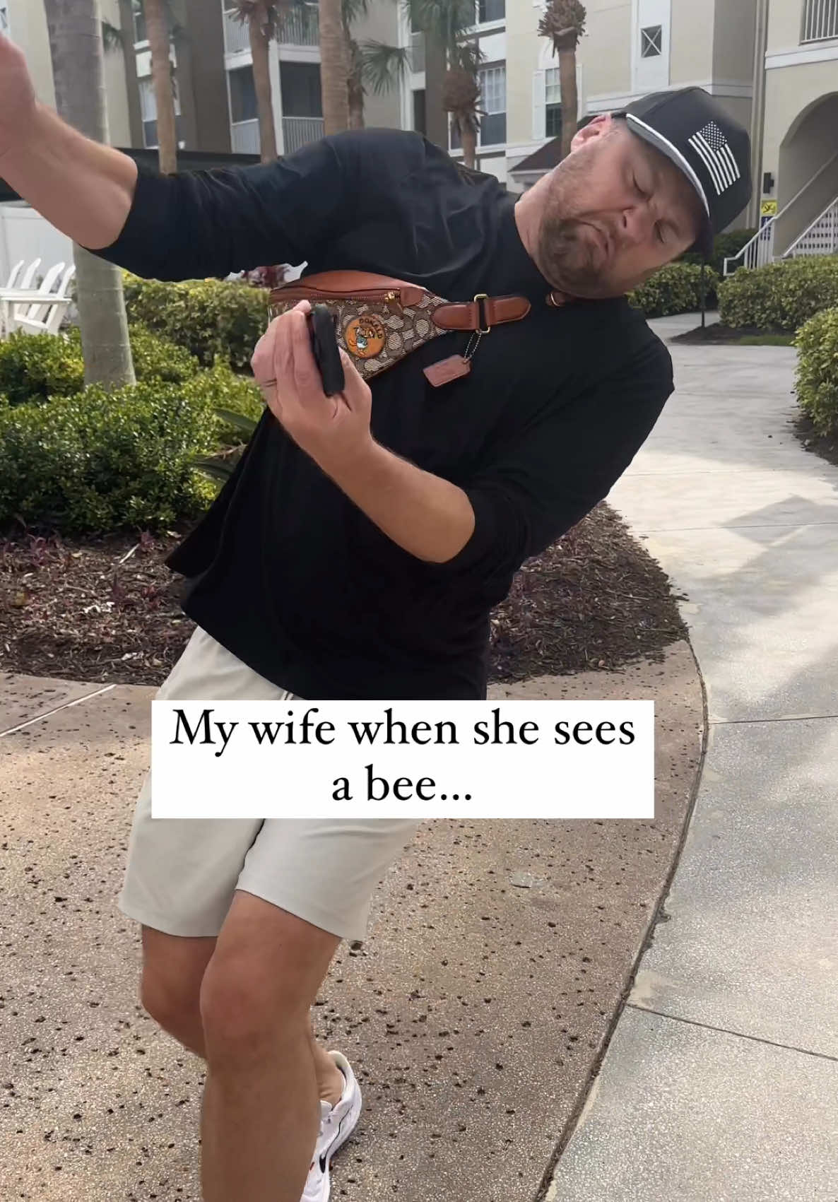 Bees… the greatest threat to humanity 😆 #couplescomedy #couplesfunnyvideos #husbandandwifehumor #coupleshumor #husbandandwifecomedy #couplescomedygoals #couplesfunnyhumor  