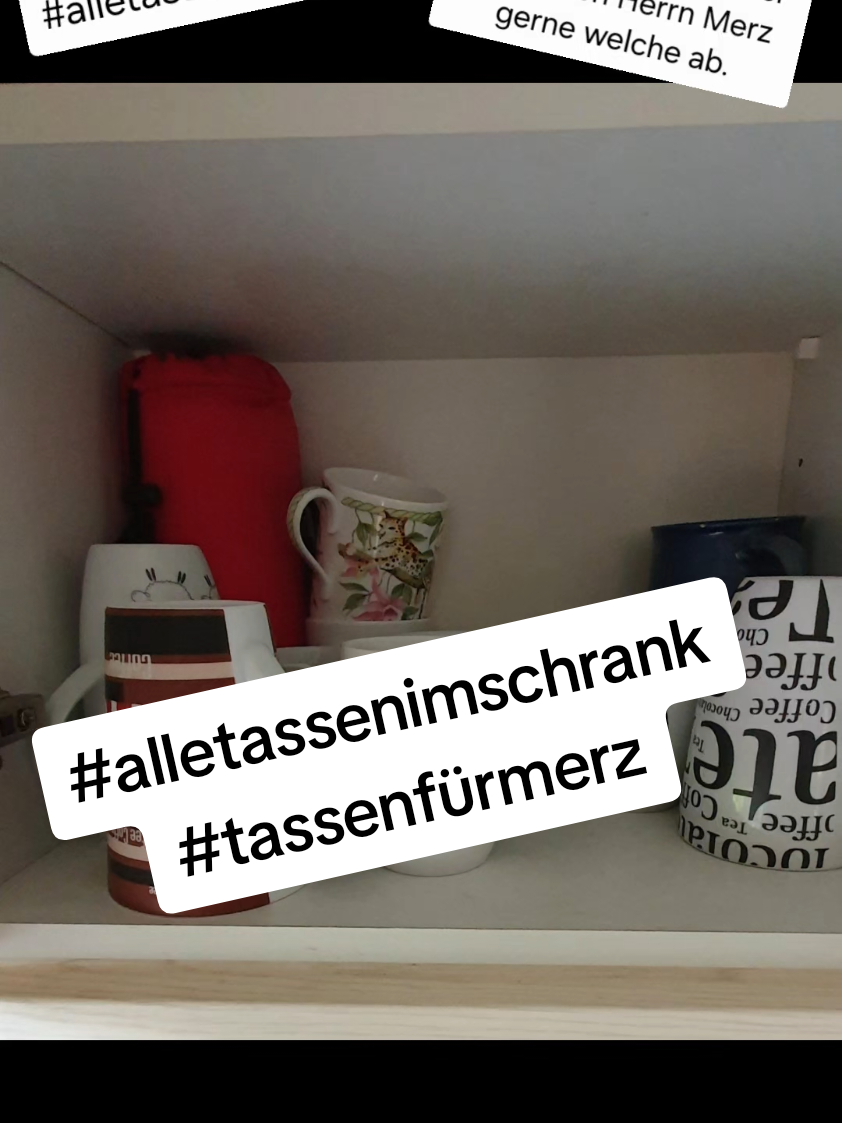 schickt eure Tassen aus euren überfüllten Schränken an: Friedrich Merz  Konrad-Adenauer-Haus Klingelhöferstraße 8 10785 Berlin  #omasgegenrechts #reclaimtiktok #klarekantegegenrechts #alletassenimschrank #tassenfürmerz #fürimmerantifa #alertaantifaschista 