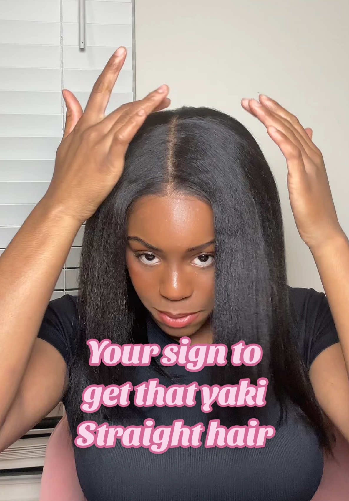 This one product will have your silk press last all summer long 😉 #yakistraight #nadulahair #nadulagluelesswigs #gluelesswig #wigtok @nadula hair 