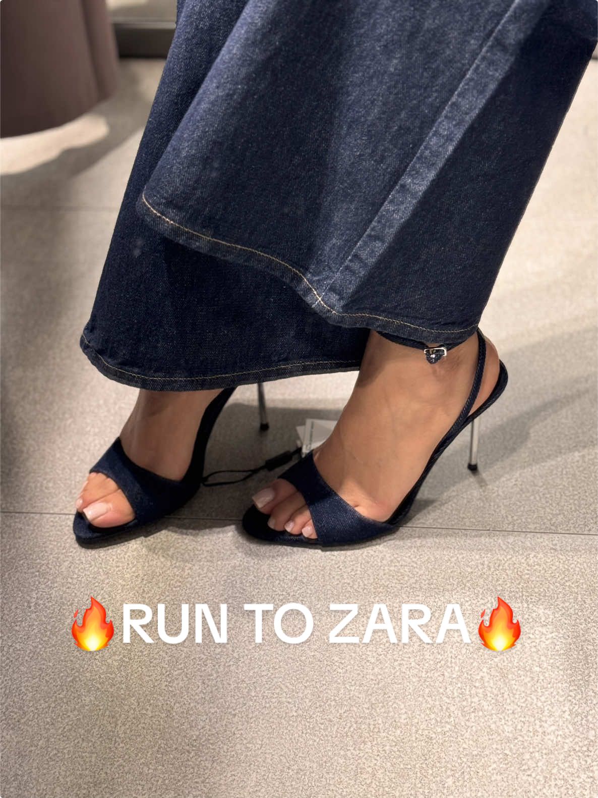 Girls!!! @ZARA Denim high heeled sandals 🔥♥️ ‼️P.s: next post I will share my opinion , worth it ♥️ Or wallet regret!? 💸🥲 #zaraheels #zarashoes #denimsandals #highheels #sandals #zarahaul #zaranewin #zara 