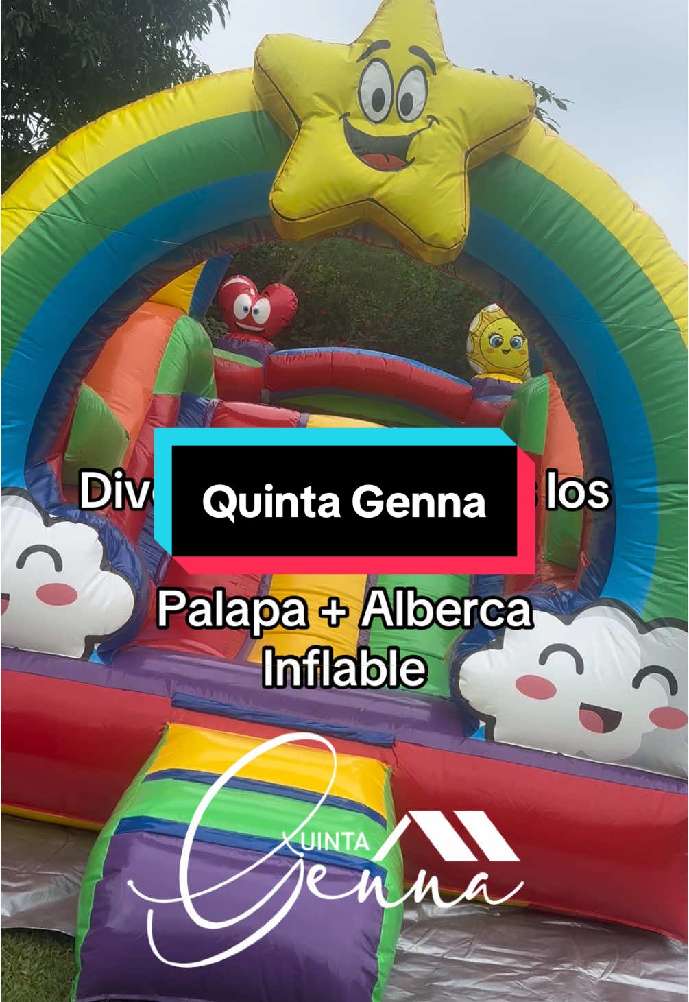 Renta de Palapa + Alberca para tus eventos. Tenemos varios servicios inflables, mobiliario infantil, caballetes, Pintacaritas y mucho más… Sonríe, disfruta y festeja en Quinta GENNA 