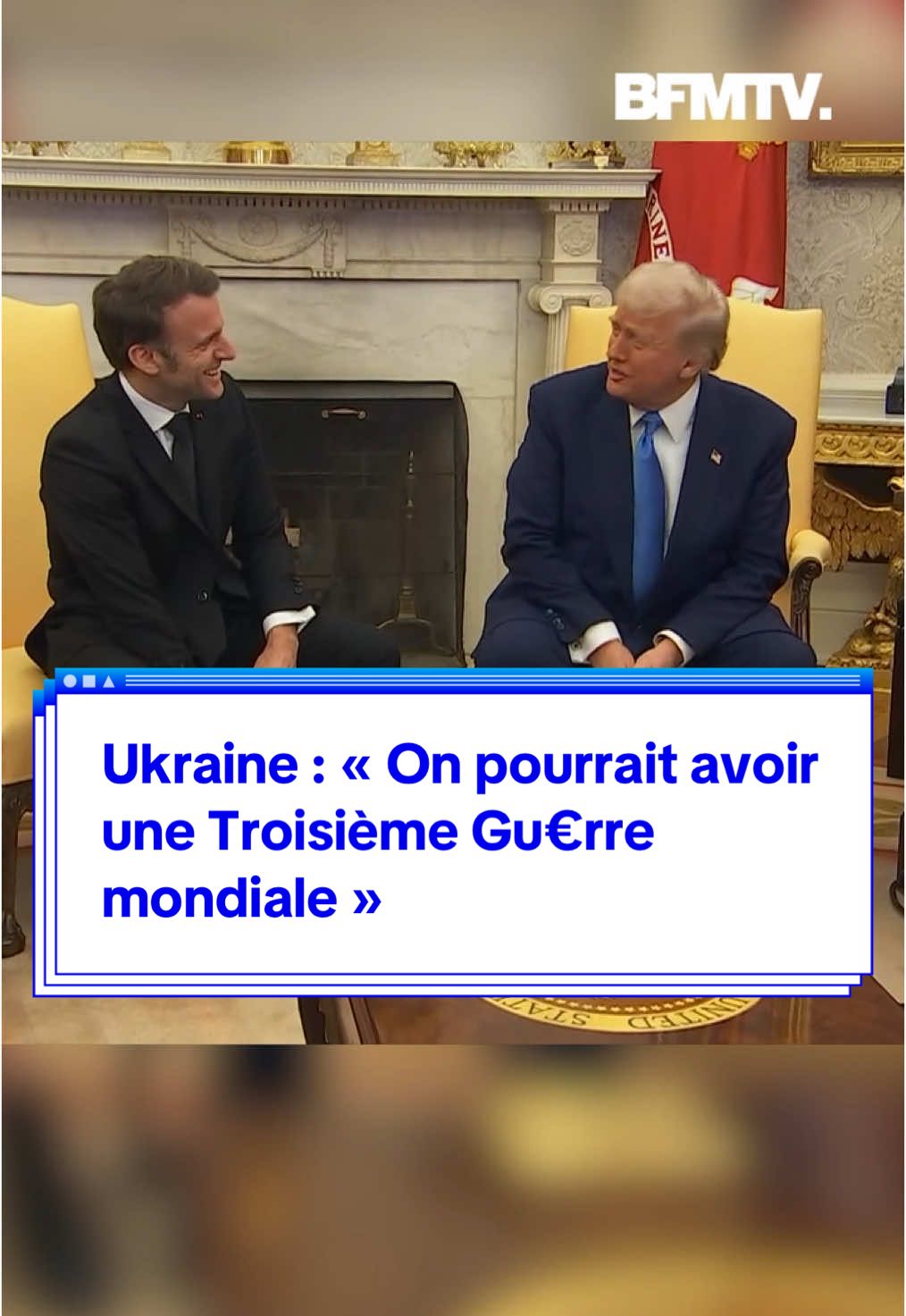 Ukraine : Donald Trump reçoit Emmanuel Macron dans le bureau ovale #etatsunis #trump #macron #ukraine 