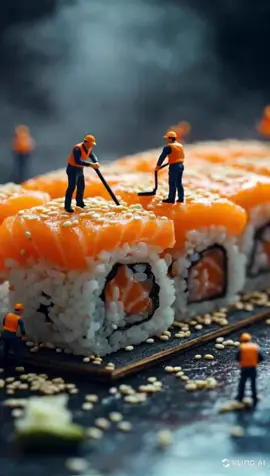 Woking Sushi | iA #midjourneyai #wallpapervideo #wallpaper4k #4k #foodtiktok #wallpaper4kiphone #artificialintelligence #wallpaper #midjourney #sushi 