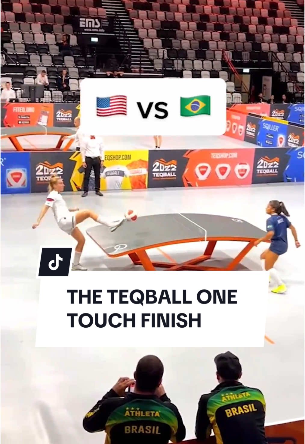 The skill this game takes 🤯 #Soccer #pingpong #tabletennis #teqball #skill  via usateqball/IG