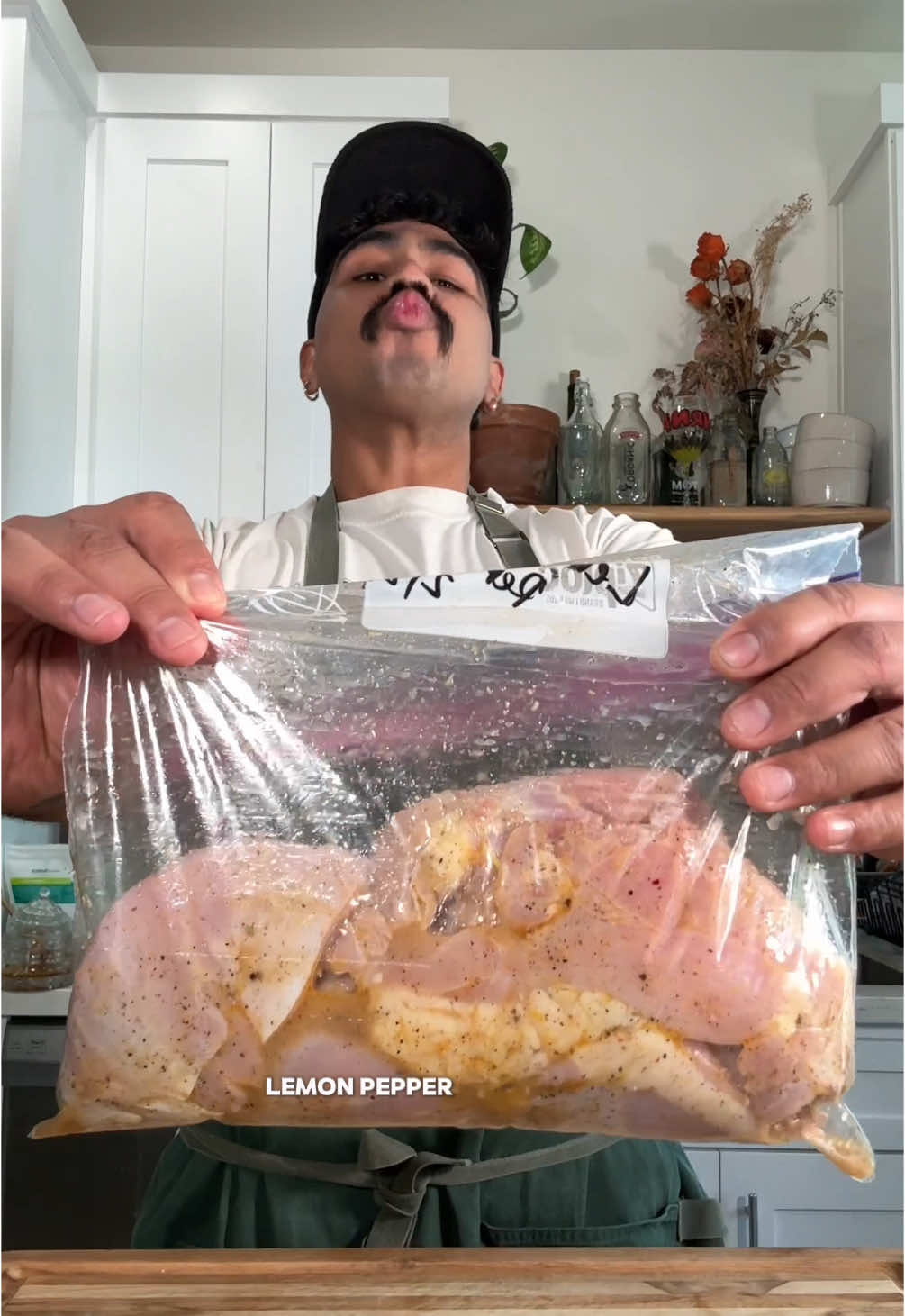 Recipe ⤵️ Chicken isn’t boring! Pt 4: Lemon Pepper & Thai Green Curry 🍗🍋🍲 Ingredients: Lemon pepper: - 4-5 boneless skinless chicken thighs  - 1 tsp pepper  - 1 lemon (juice & zest) - 1/2 tsp onion powder  - 1/2 tsp garlic powder  - 1/4 tsp Italian herbs  - 1/4 tsp chili powder  - 1/2 tbsp olive oil  Thai green curry  - 4-5 boneless skinless chicken thighs  - 1 c coconut cream  - few dashes of fish sauce  - 1/2 small lime (juiced) - 1 tsp salt  - 2-3 garlic cloves (grated) - 1/2 tsp ginger  - 1 tbsp Thai green curry paste  Let them marinate for 2 hrs if cooking the same day or throw them in the fridge or the freezer and save them for later! #EasyRecipes #chickenmarinade #quickdinner #recipes #easymeals 