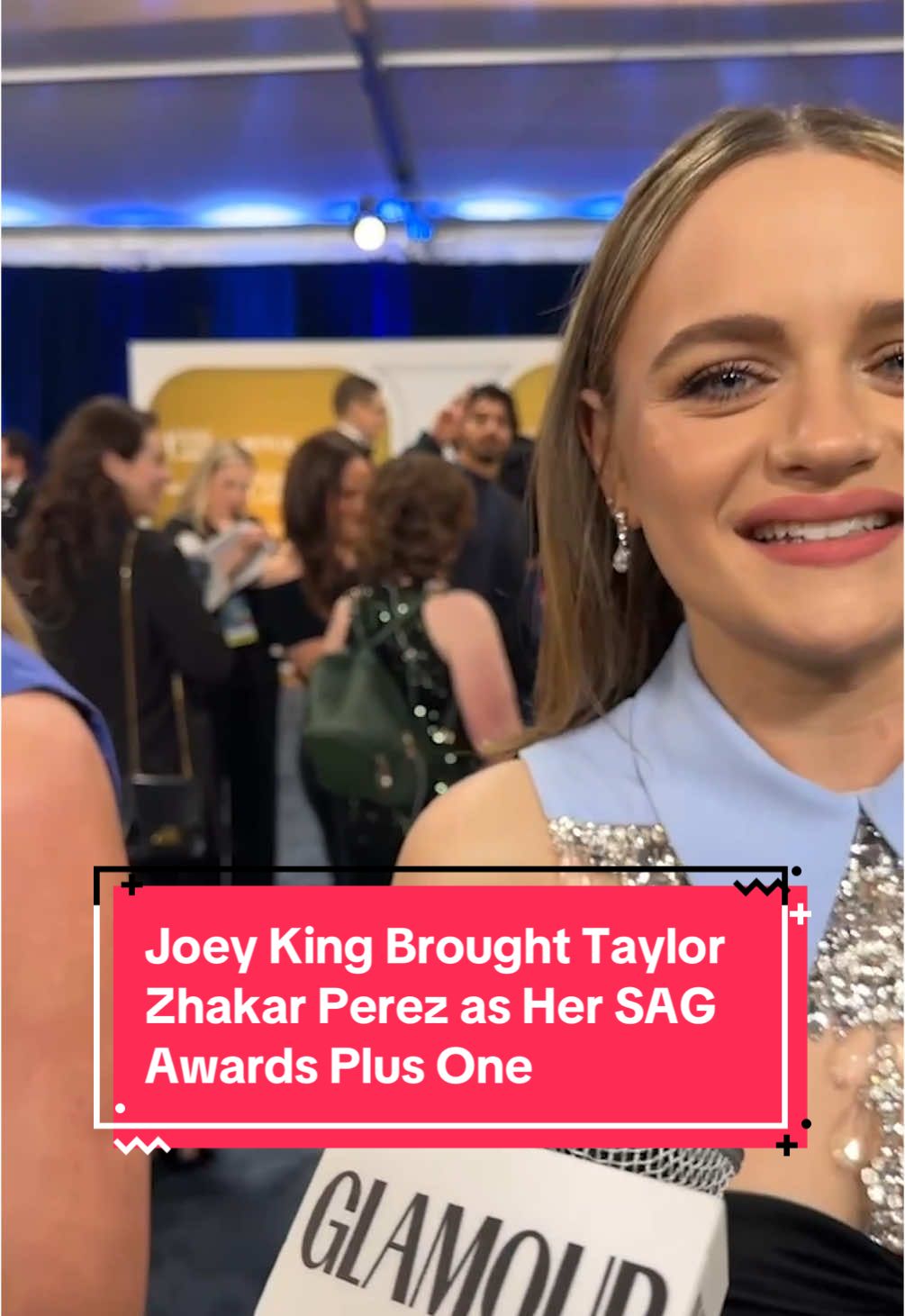 We love to see big #bestie energy on the #RedCarpet ! #JoeyKing reunited with her #TheKissingBooth costar, #TaylorZhakarPerez at last night's #SAGAwards. #2025SAGAwards 