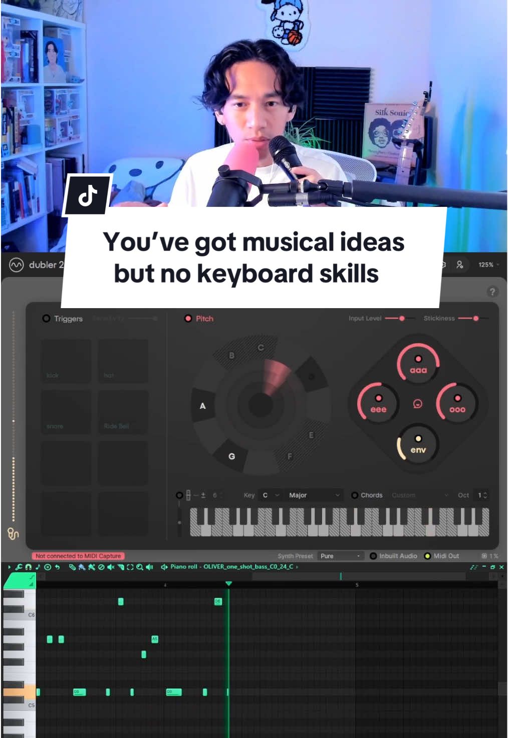 POV: you’ve got musical ideas but no keyboard skills 🎹 #dubler2 #vochlea #beatbox #flstudio #beats #producer 