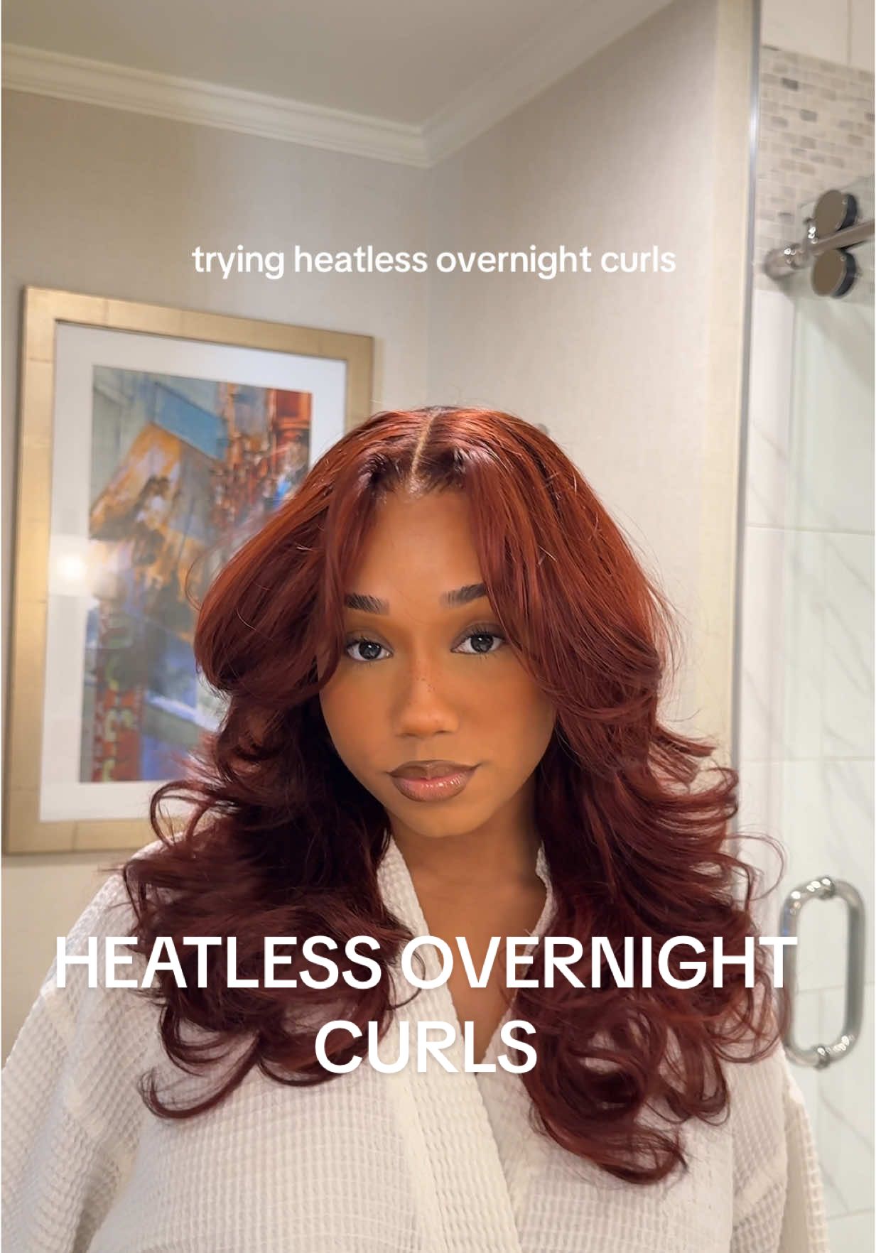 this method might just be dummy proof 🤣 cause I can’t curl my hair for the life of me #hairtransformation #overnightcurls #heatlesscurls #closurewig #dallasinfluencer 