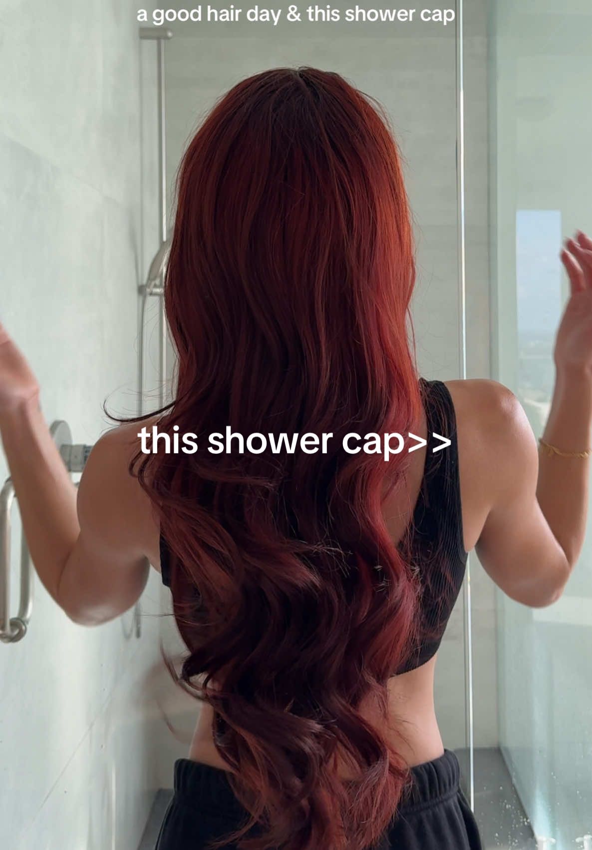 the only shower cap #showercap #hairhack 