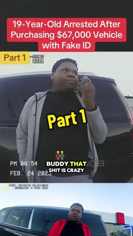 Part 1: 19-Year-Old Arrested After Purchasing $67,000 Vehicle with Fake ID #cops #copsoftiktok #crime #police #bodycam #fyp #viral_video 