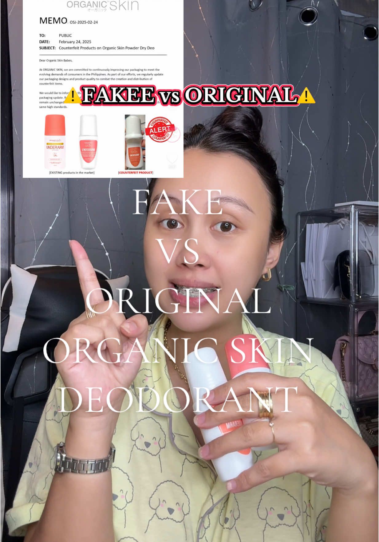 Fake vs Orignal Organic skin Deodorant ⚠️ #underarmwhitening #deodorant #deodorantviral #organicskindeodorant 