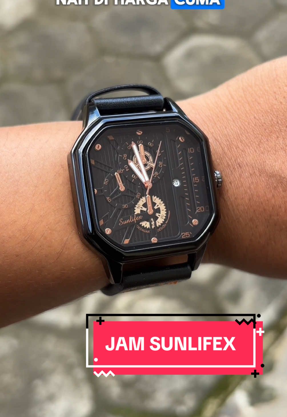 Rekomendasi Jam Tangan Pria dari Sunlifex Sunlifex Jam Tangan Pria 9095 Kuarsa Olahraga Kasual Tali Kulit Pria Jam Tangan Cowok