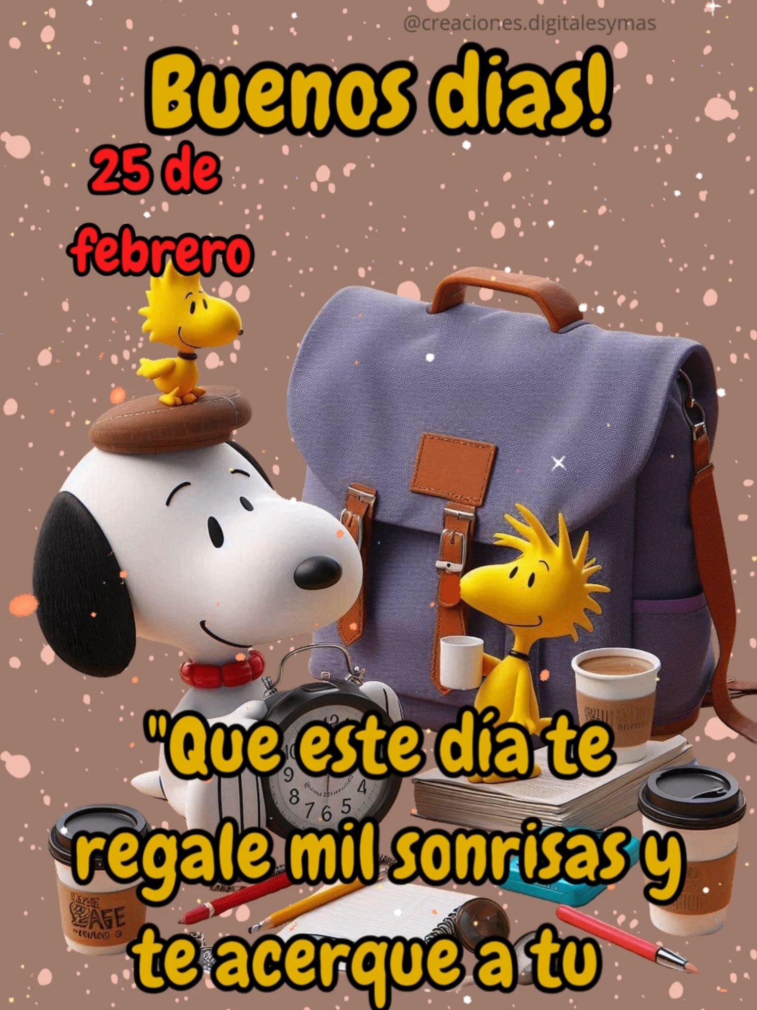 Buenos días 25 de febrero #buenosdias #lindodia #snoopy #adachajon #25defebrero #felizdia #felizmartes