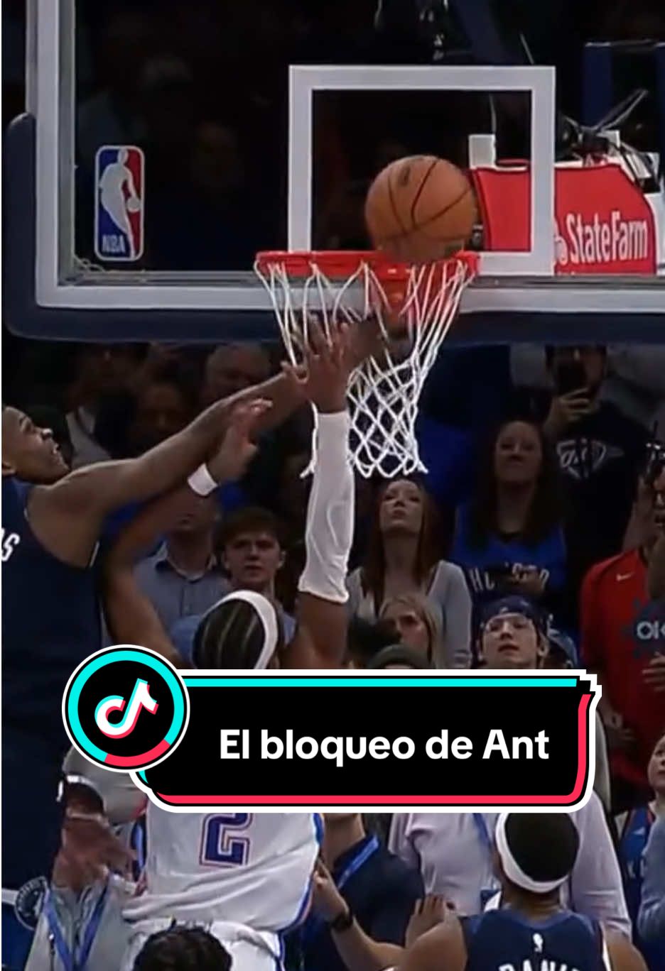 ANTHONY EDWARDS CON EL BLOQUEO 🚫 . . #NBA #TikTokDeportes #anthonyedwards #ant #timberwolves #block 