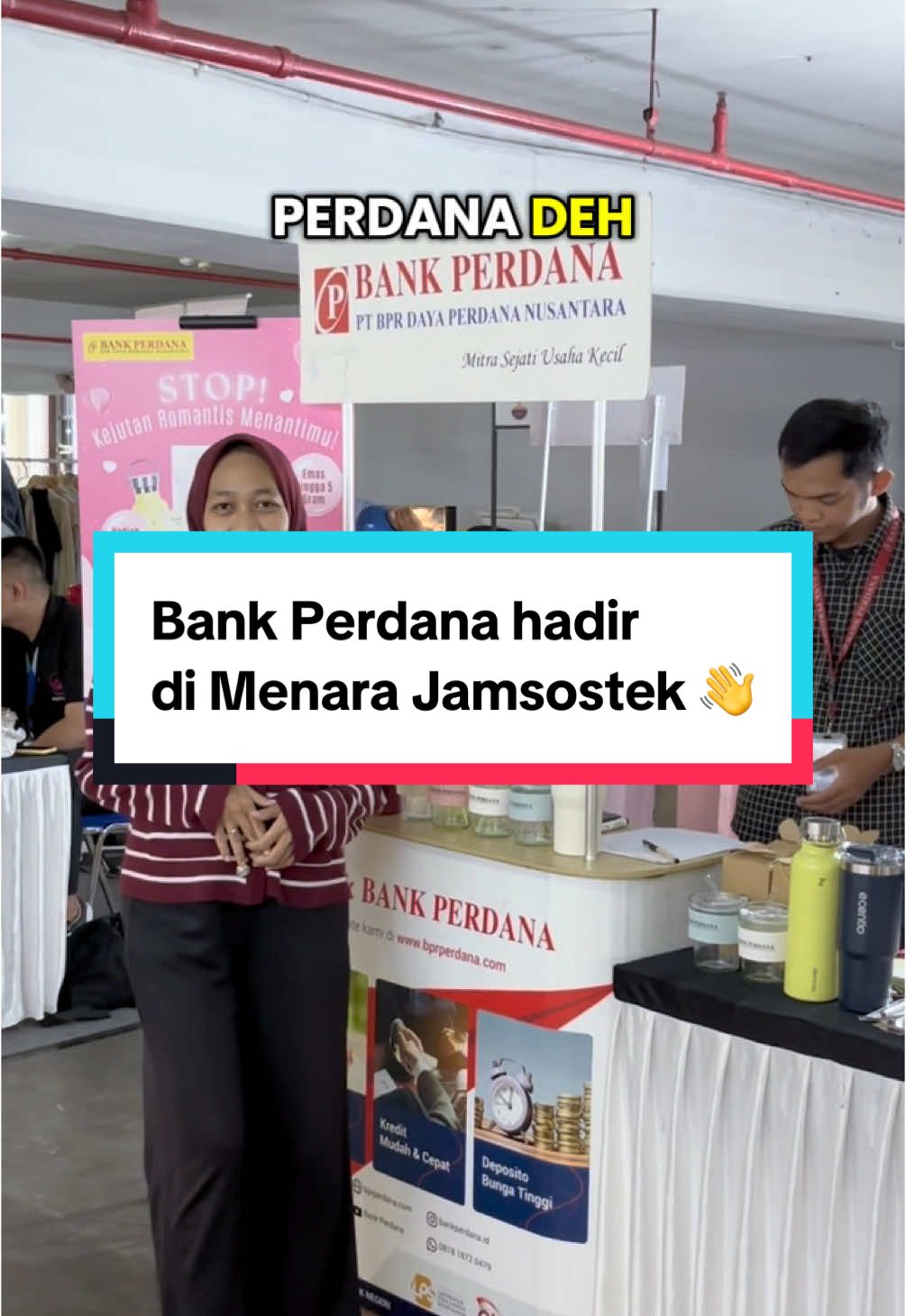 Kapan lagi dapet bunga deposito 6,75%, hadiah emas, bunga kredit 1,2% dan voucher belanja sampe 1 juta ???! Yuk kunjungi booth Bank Perdana di Menara Jamsostek sekarang ☺️ #SatuLangkahPerdana #BankPerdana #BPRPerdana #pameran #fyp 