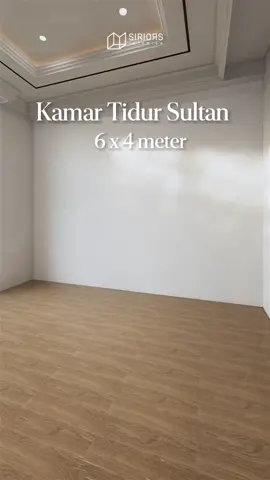 Kamar Tidur 6 x 4 meter, terasa di hotel ga? Hehe Enaknya kamar ukuran berapa lagi nih? 🤭 #desainkamar #inspirasikamar #kamaraesthetic 