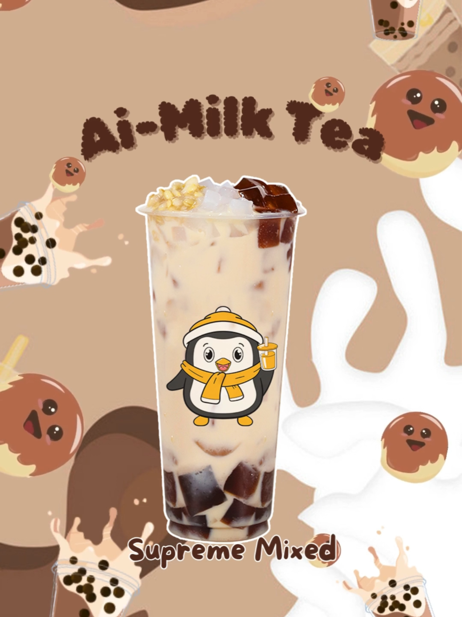 🥤Dive into the dreamy world of Ai-Milk Tea NOW!💖 #AiCHA #AiCHAMY #AiCHAMalaysia #AiMilkTea #SupremeMixed #Pearl #BrownSugarPearl #RedBean #Oats #Coconut #Toppings #MilkTea