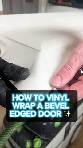 How to vinyl wrap a bevel edged door #kitchenwrap #kitchenwrapping #kitchenmakeover #kitchenrenovation #kitchendecor #homedecor 