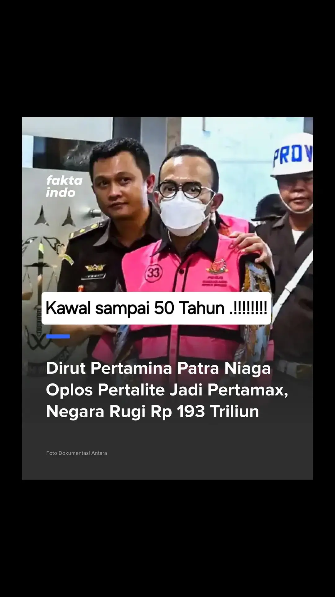 fakta.indo Kejaksaan Agung menetapkan Dirut PT Pertamina Patra Niaga, Riva Siahaan (RS), sebagai tersangka korupsi tata kelola minyak mentah dan produk kilang 2018-2023. Kejagung mengatakan RS membeli Pertalite (RON 90) dengan harga Pertamax (RON 92), lalu mengoplosnya untuk dijual sebagai Pertamax. 