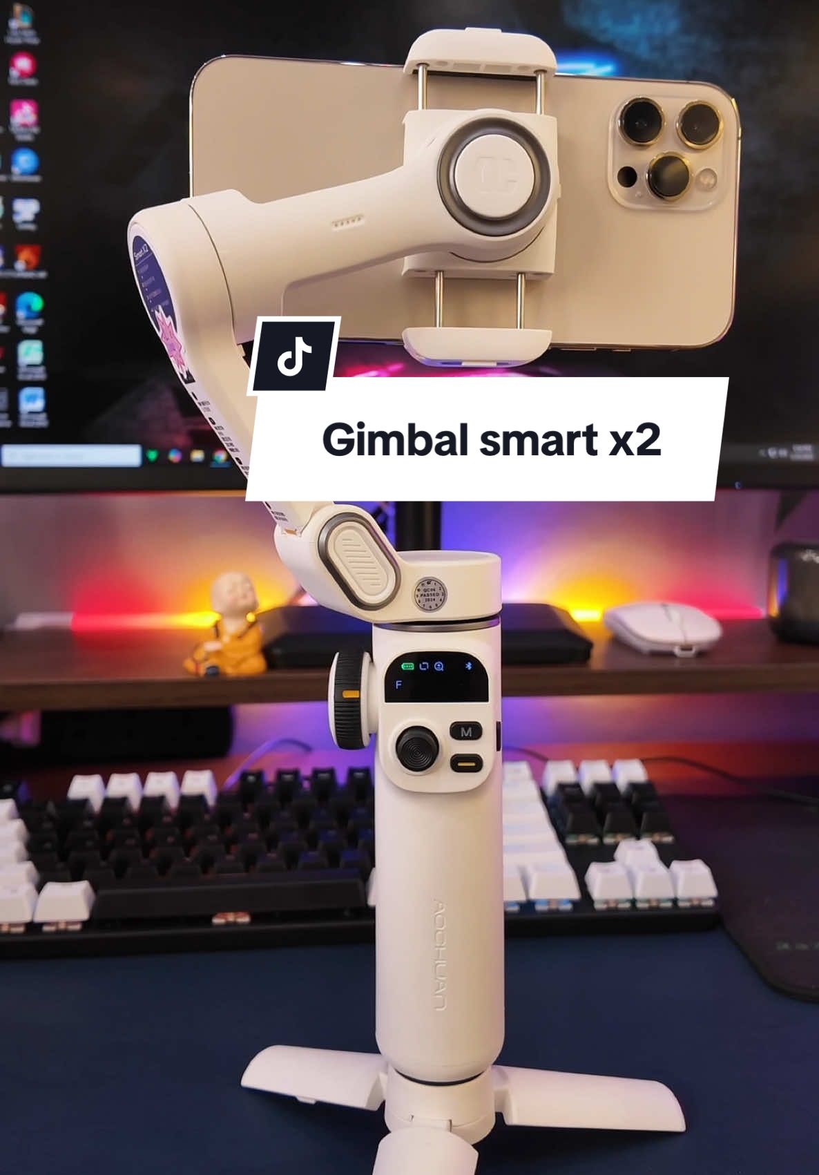 Gimbal Smart x 2 bản new 2025 chống rung điện thoại hỗ trợ quay video livetream hay quay vlog chống rung #gimbal #gimbalx2 #gimbalsmartx22025 #gimbalsmartx2 #gimbalchongrung #gimbalxoay360 #taycamchongrung #xuhuong2025 #minhtushop8386 