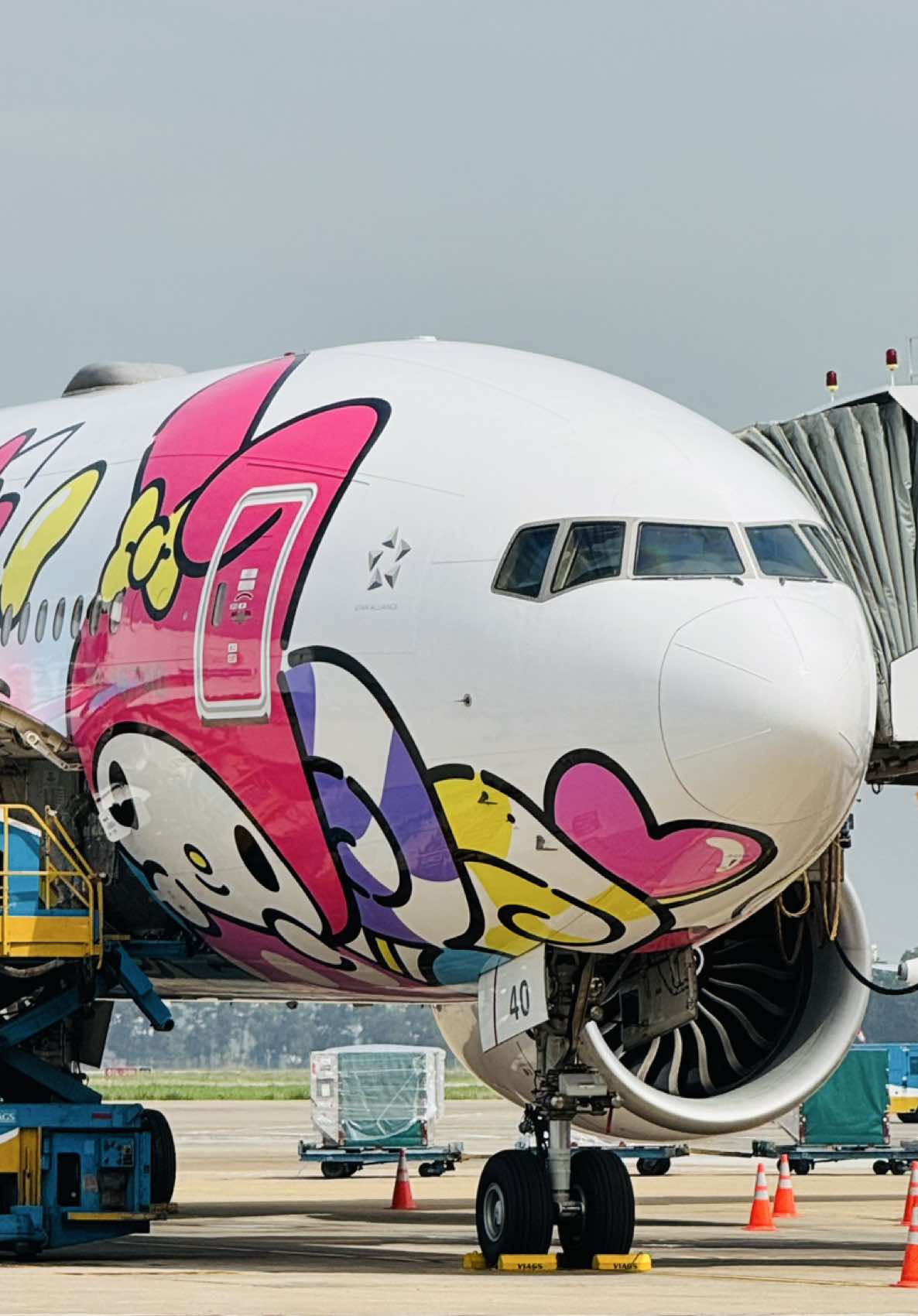 Boeing 777-300ER EVA AIR với màu sơn “Hello Kitty - Lolly Jet” siêu dễ thương đến SGN🛫 