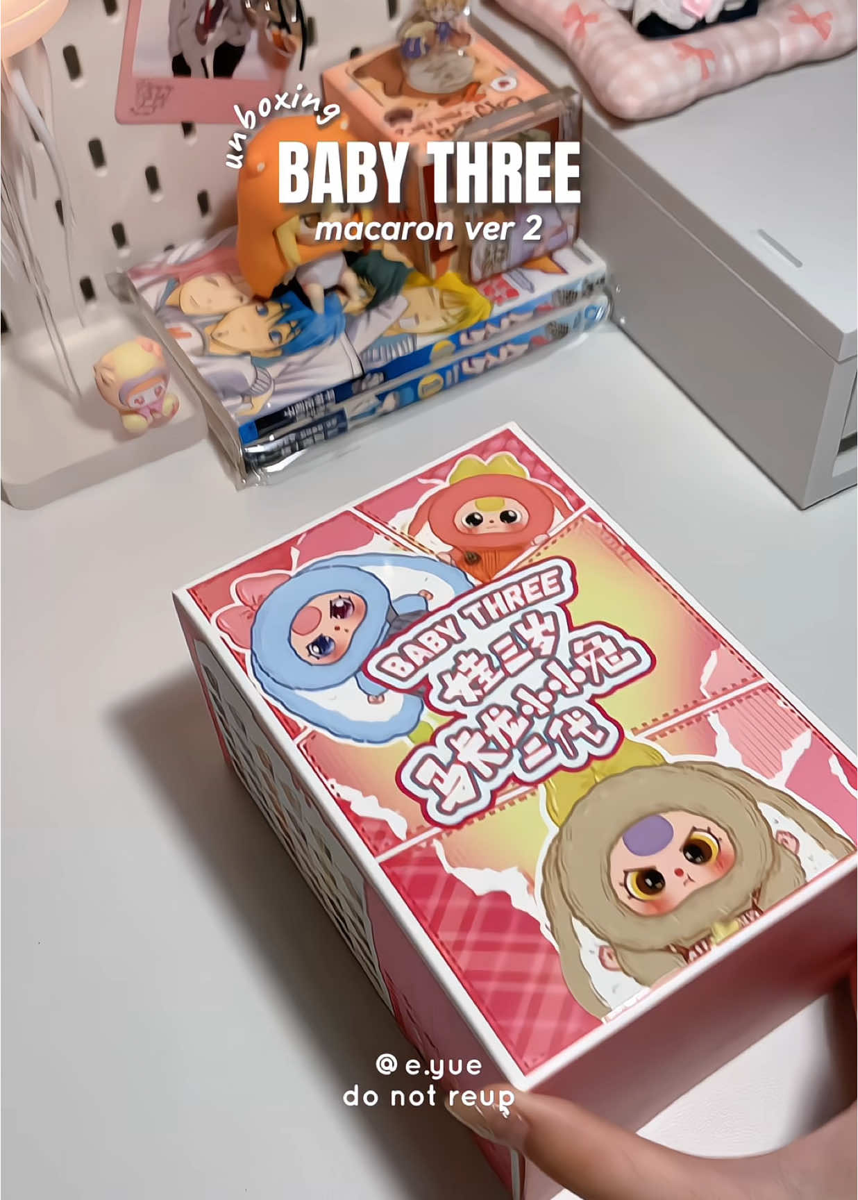 hoy thì cũng xinh đi 🥹 #unboxing#blindbox#babythree#babythreemacaron#bb3#viral#xuhuong#fyp#eyue