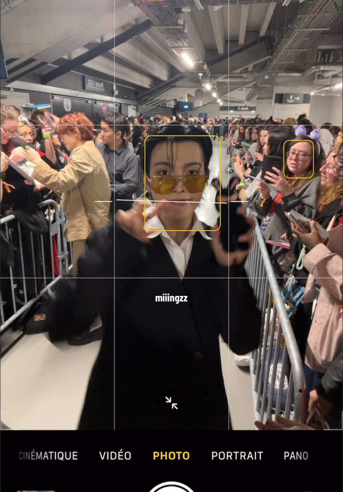 hongjoong during the send-off in paris 💗 #ateez #atiny #hongjoong #kimhongjoong 