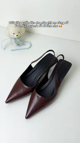 Chị em công sở mang đôi này đi hàng ngày là chuẩn bài luôn, đi vừa thoải mái mà vẫn rất lịch sự 🥰 #review #thoitrangnu #giaydepnu #giaycongso 