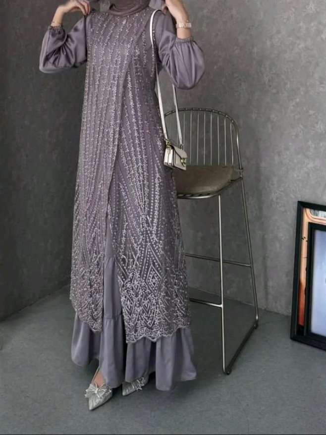 Fuji Dress Brukat Tille Akar Premium Gamis Pesta Wanita Mewah Terbaru 2024 Gaun Kondangan Jumbo Ukuran S M L XL XXL XXXL Hitam Karet Layer Maroon Brown Putih Tile Nyaman #bajulebaran2025 #racuntiktok #kekinianbanget #spilbawaberkah🤲🤲🥰🥰 #fyppppppppppppppppppppppp #dresslebaran 