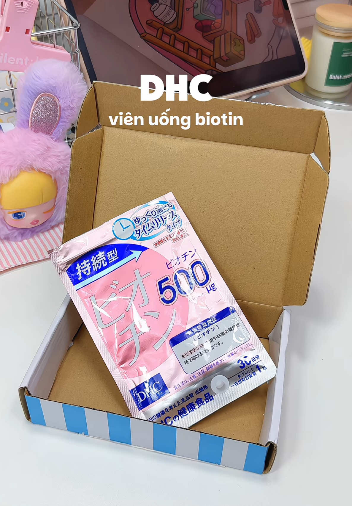 Bà nào tóc yếu, tóc xơ, tóc gãy rụng thì bổ sung biotin cho tuii liền nha #unbox #unboxwithvie #xuhuong #xuhuongtiktok #viral #xh #dhc #dhcvietnam #vienuongdhc #khoetrongdepngoai #depcungbiotin #tóctựtin #toctutin #vienuongbiotin #biotindhc 