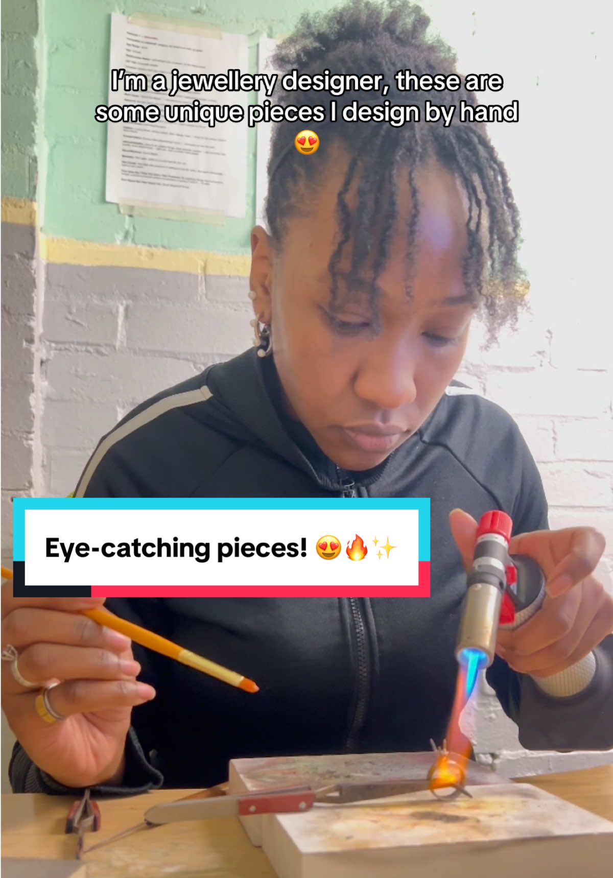 I’m a jewellery designer, and these are some unique pieces I design and make by hand 😍 Original style and unique individuality ✨ My brand- House of Vintro  #jewellerytok #blackwomenoftiktok #viraltiktok #jewellerydesigner #smallbusinessuk #designermaker #earrings 