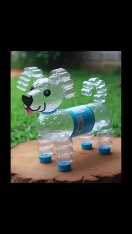 Fabriqué un chien 🐶 à partir des bouteilles en plastique ♻️ #fyp #trendy #craft 