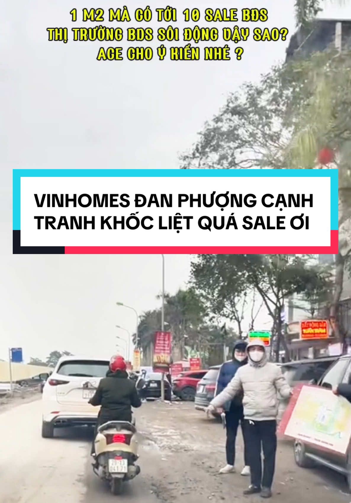 TOANG RỒI! 1m2 mà 10 sale BĐS. Cạnh tranh khốc liệt quá rồi Vinhomes Đan Phượng ơi #batdongsan #bds #ngovietbds #ngoquangvietbds #reviewbds #vinhomeswondercity #vinhomesdanphuong #vinhomes 