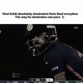 Virat Kohli absolutely dominated Haris Rauf everytime The way he dominates raw pace 🐐#viratkohli #foryou #trending #india #PakVsIndia 