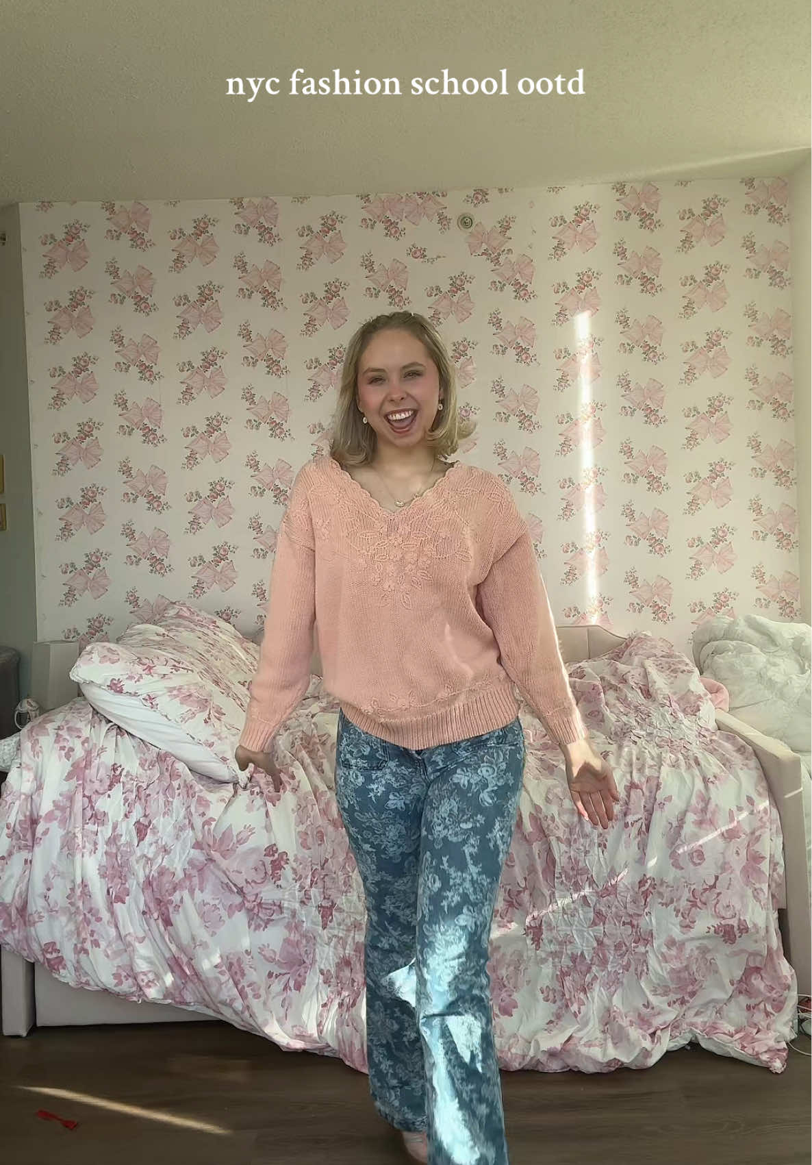 I can’t wait for it to be warmer so I can stop wearing jeans!!🤩🤩 #makaylaandrews #asmrballroomhairgirl #fashionschool #fit #OOTD #fashionschoolootd #outfitoftheday #shabbychic #loveshackfancy #loveshack #fyp #foryou #nyc #newyork #newyorkcity 