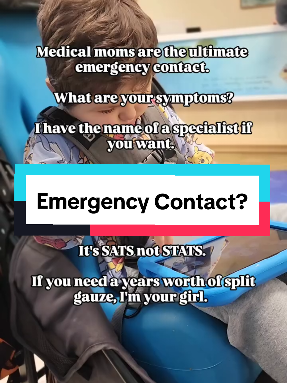 Being an emergency contact is basically your job title when you have a medically complex kid ✌🏻💊🩺💉 #medicalmom #disabilitymom #medicallycomplex #heartmom