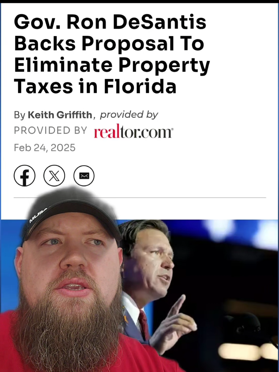 Should Florida eliminate property taxes??? #realestate #propertytax #desantis #florida #realestateinvesting #foryou #fyp #rjbatesiii #entrepreneur 