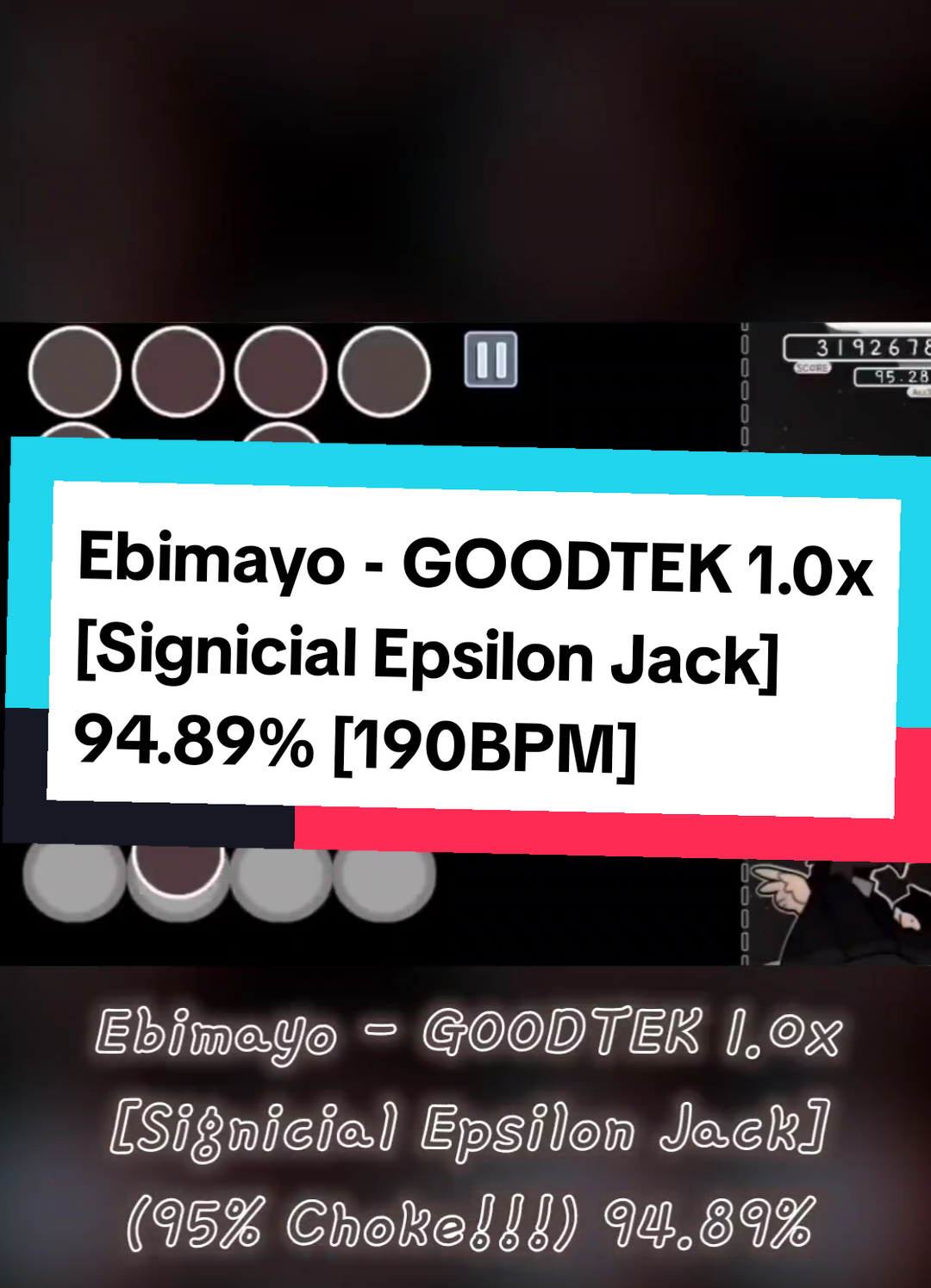 Detonando GOODTEK 🐓🐓 | Ebimayo - GOODTEK 1.0x [Signicial Epsilon Jack] 94.89% | #malody #malody4k #malodymobile #osumania4k #rythmgame #vsrg 