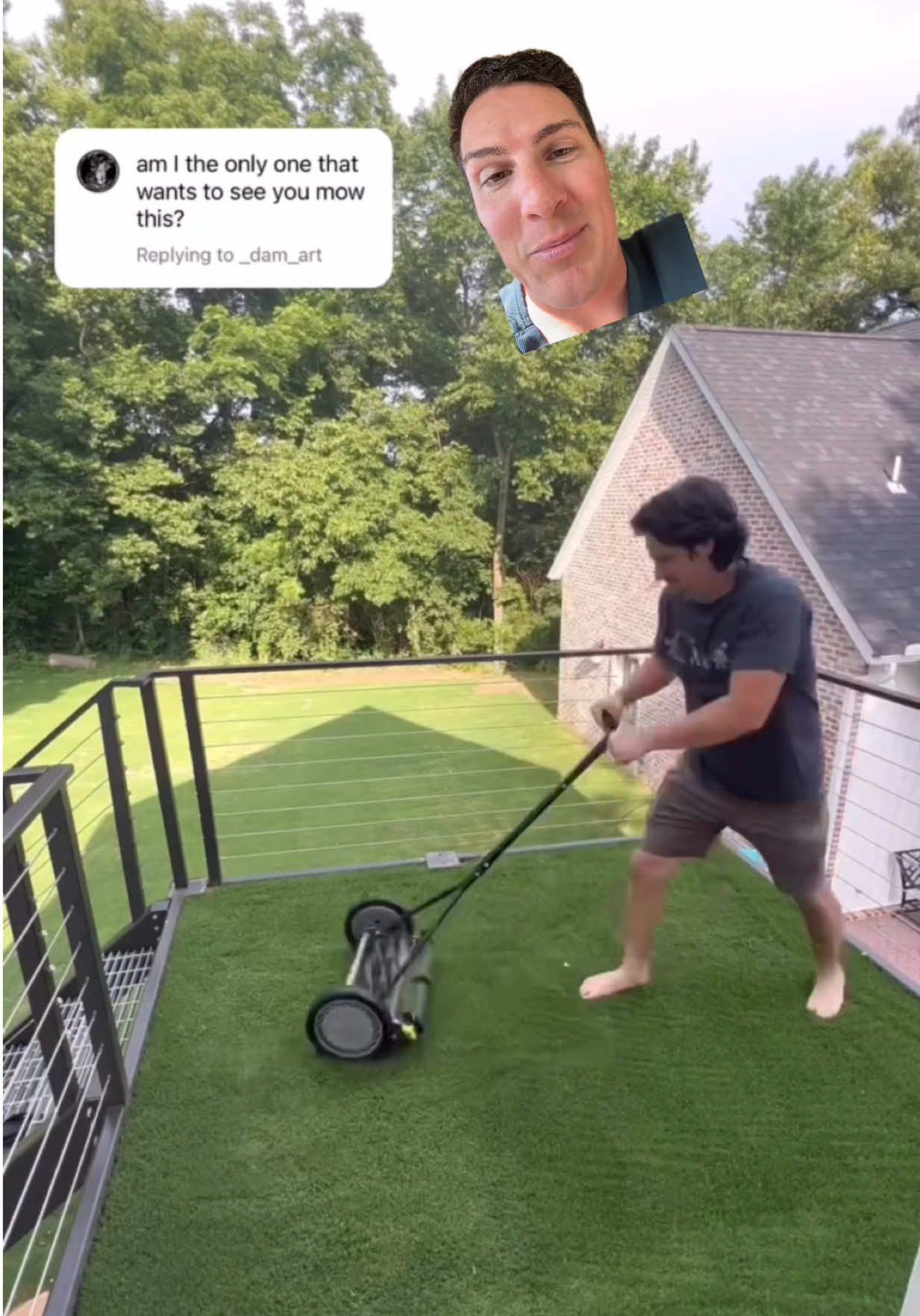 Second story turf #lawnrenovation