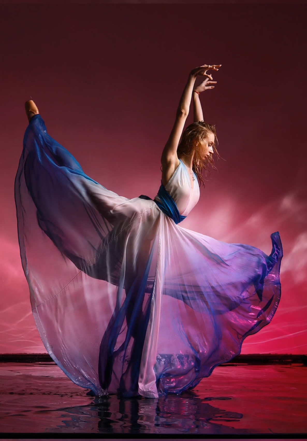 Model poses for photoshoot📸 #ballet #photography #balletphotography #art #print #dancephotography #rhythmicgymnastics #dress 
