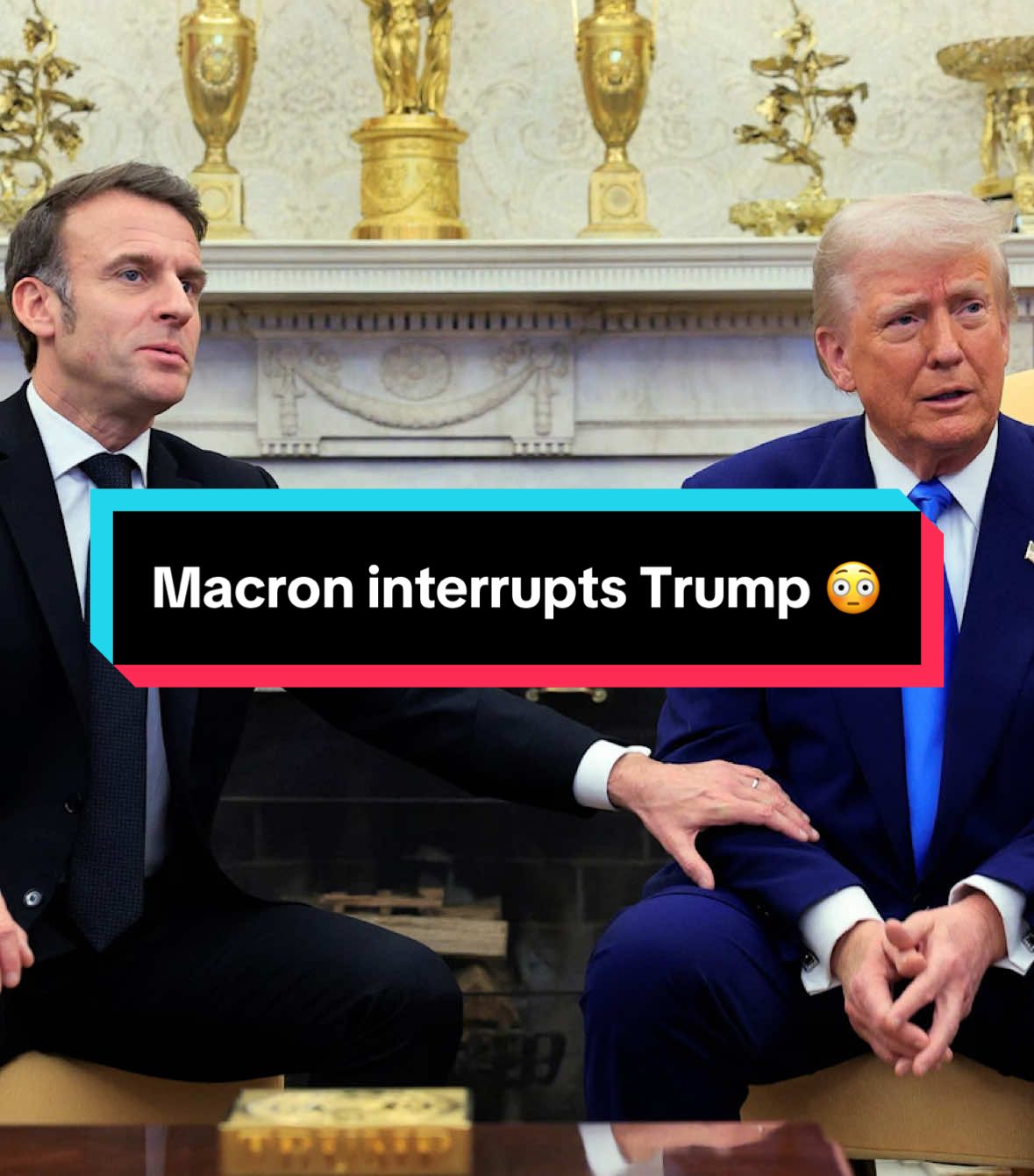 Macron interrupts Trump 😳 #donaldtrump #emmanuelmacron #US #news #breakingnews #uknews #todaysnews 