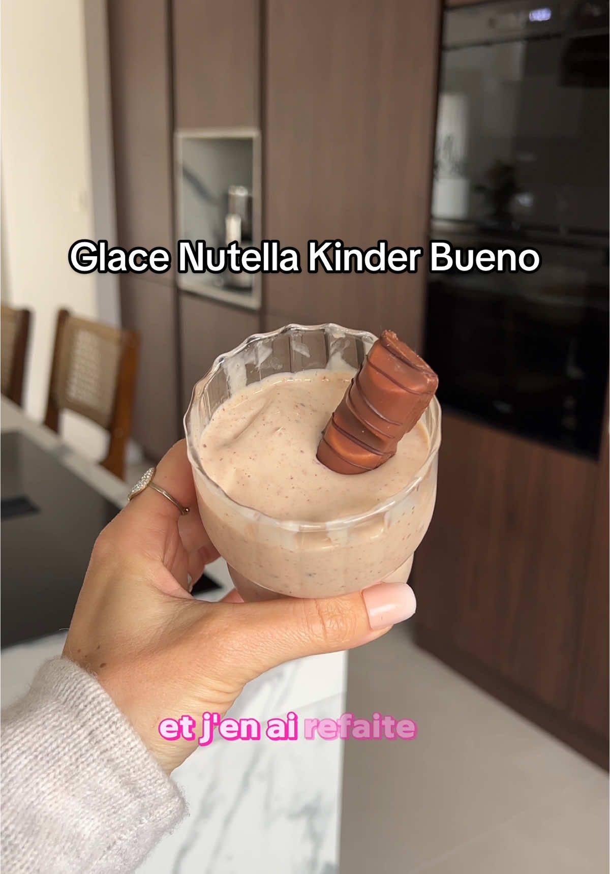 Glace Nutella Kinder Bueno au ninja Creami 🍫 Collaboration commerciale @Ninja Kitchen  #ninjacreami #recettefacile 