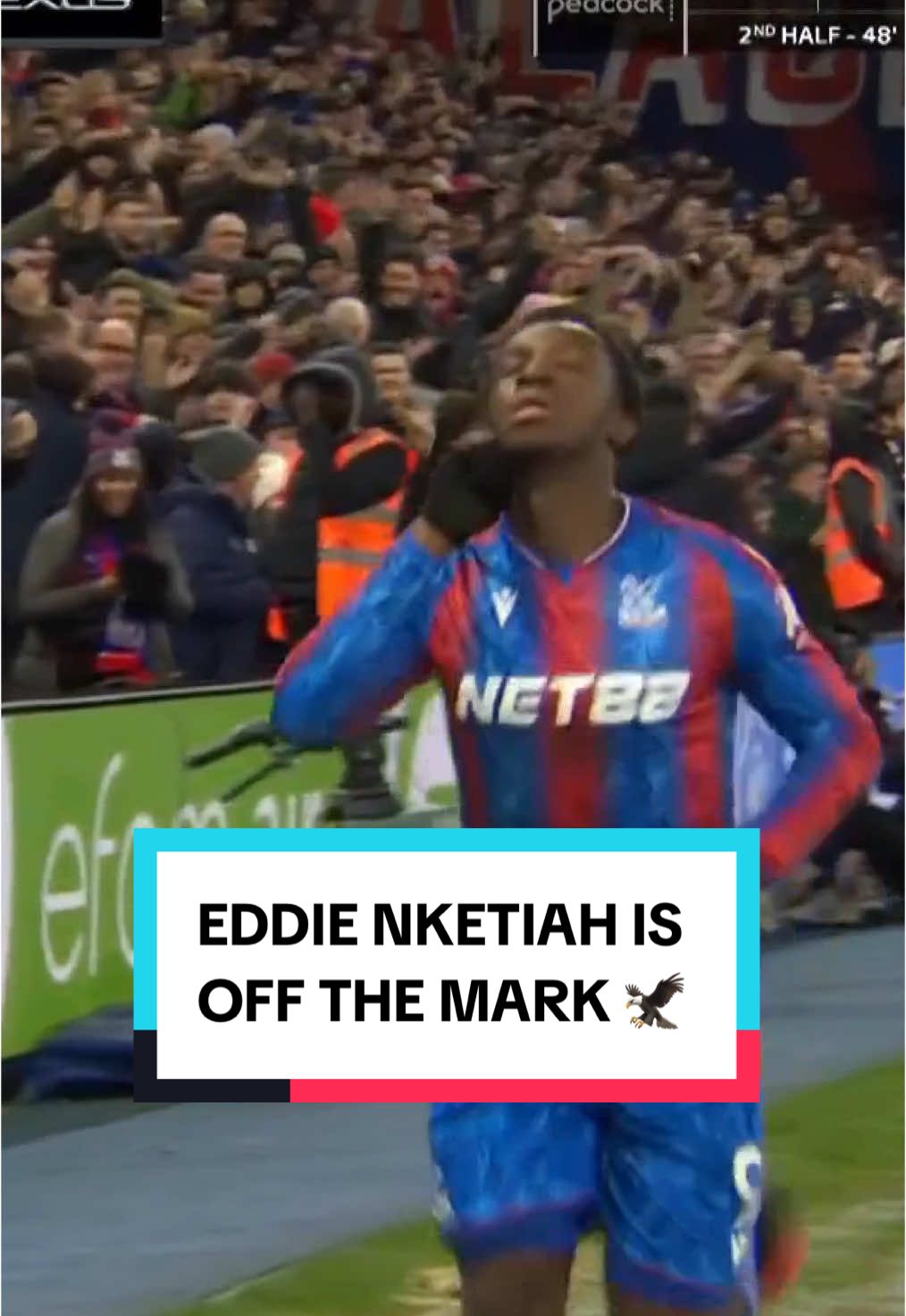 EDDIE NKETIAH SEALS THE WIN WITH HIS FIRST PREMIER LEAGUE GOAL FOR CRYSTAL PALACE. 👏 #Soccer #PremierLeague #crystalpalace 