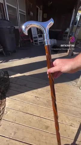 Walking cane made from Bocote wood with a hiking spike.   #wtxcrafting #texas #handmade #craft #fashion #style #cane #walking #wood #exotic 