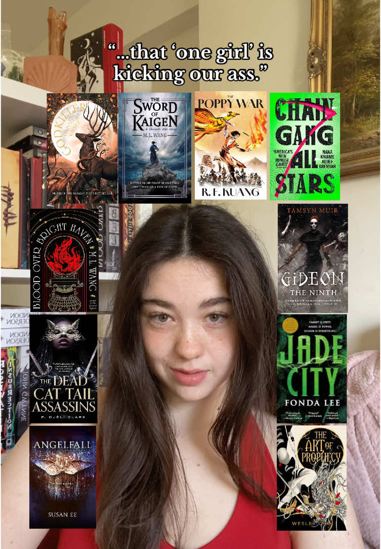 love it when the girlies take no shit #BookTok #fyp #foryou #bookrecs #godkiller #gideontheninth #theswordofkaigen #thepoppywar #chaingangallstars #bloodoverbrighthaven #angelfall #thedeadcattailassassins #jadecity #theartofprophecy 