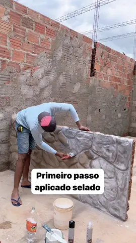 Primeiro passo passando o selador 